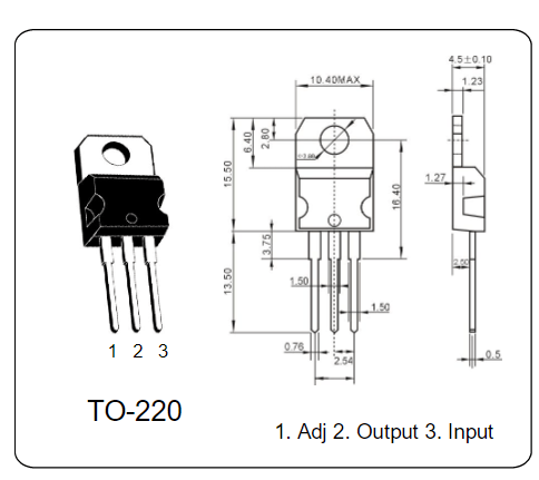 LM317 voltage regulator